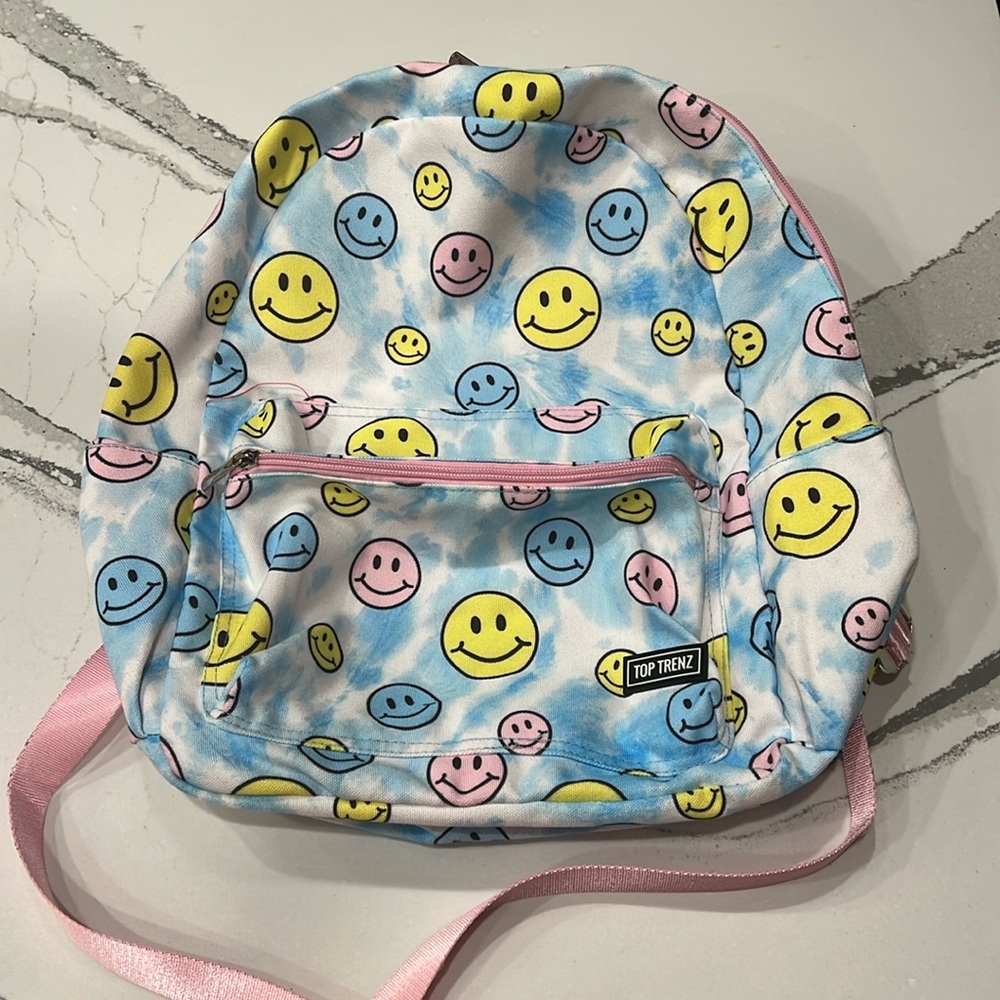 Top Trenz Kids Smiley Backpack Tie Dye
